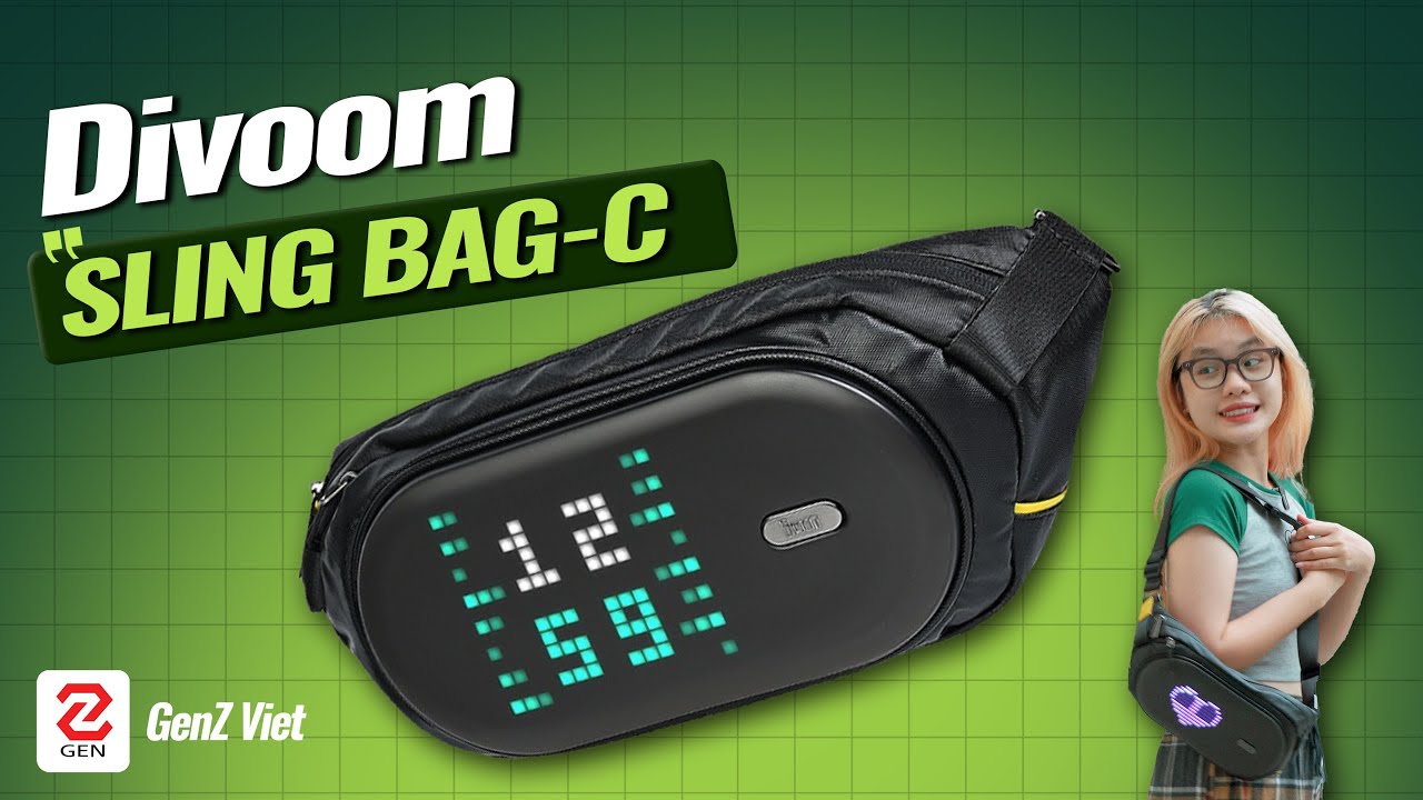 Trải nghiệm Divoom Pixoo Slingbag-C phiên bản mới nhất: siêu nhỏ gọn, nhiều công nghệ,...| Genz Viet