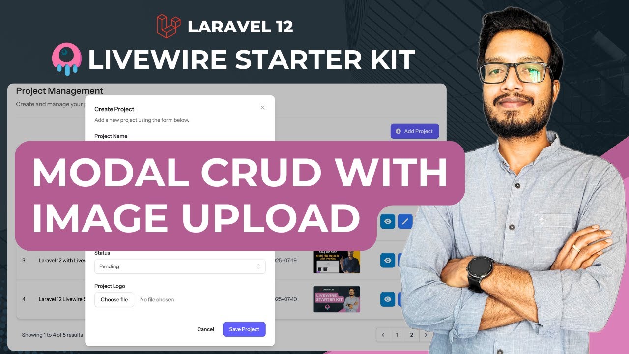 Build Projects CRUD with Laravel 12 Livewire Starter Kit — Image Upload & Pagination