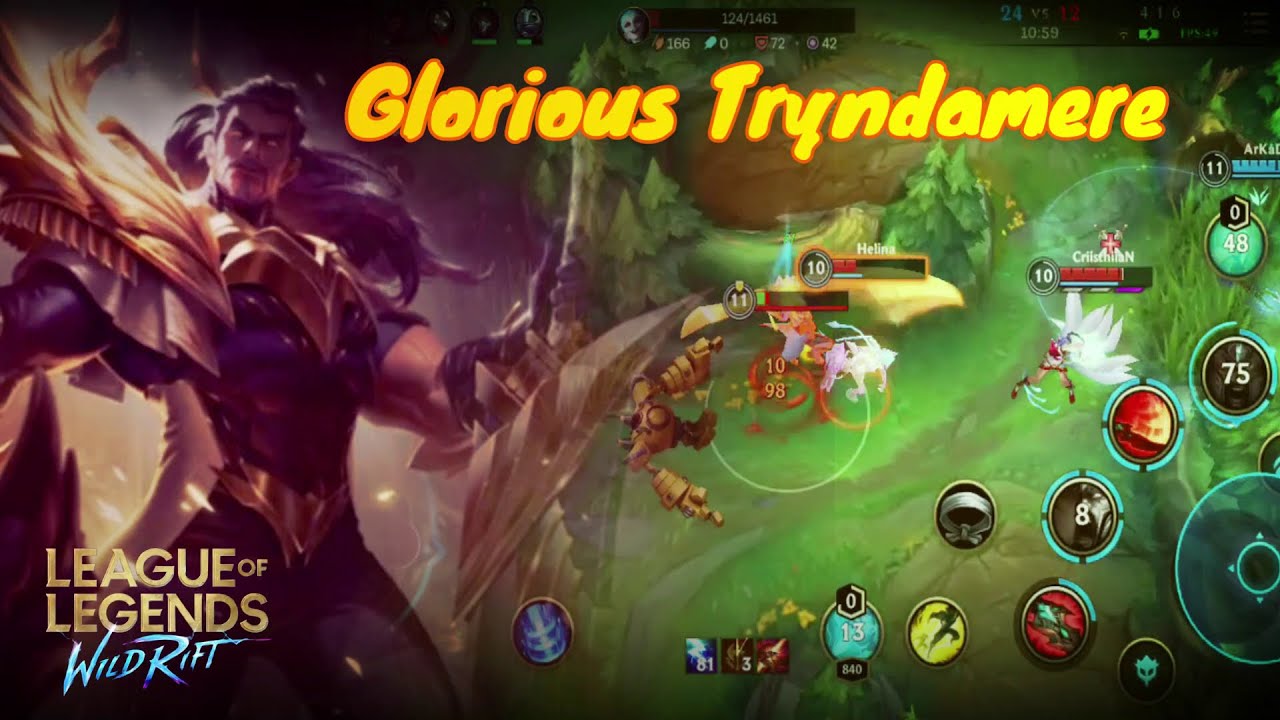 glorious tryndamere - glorious tryndamere skin gameplay - league of legends: wild rift
