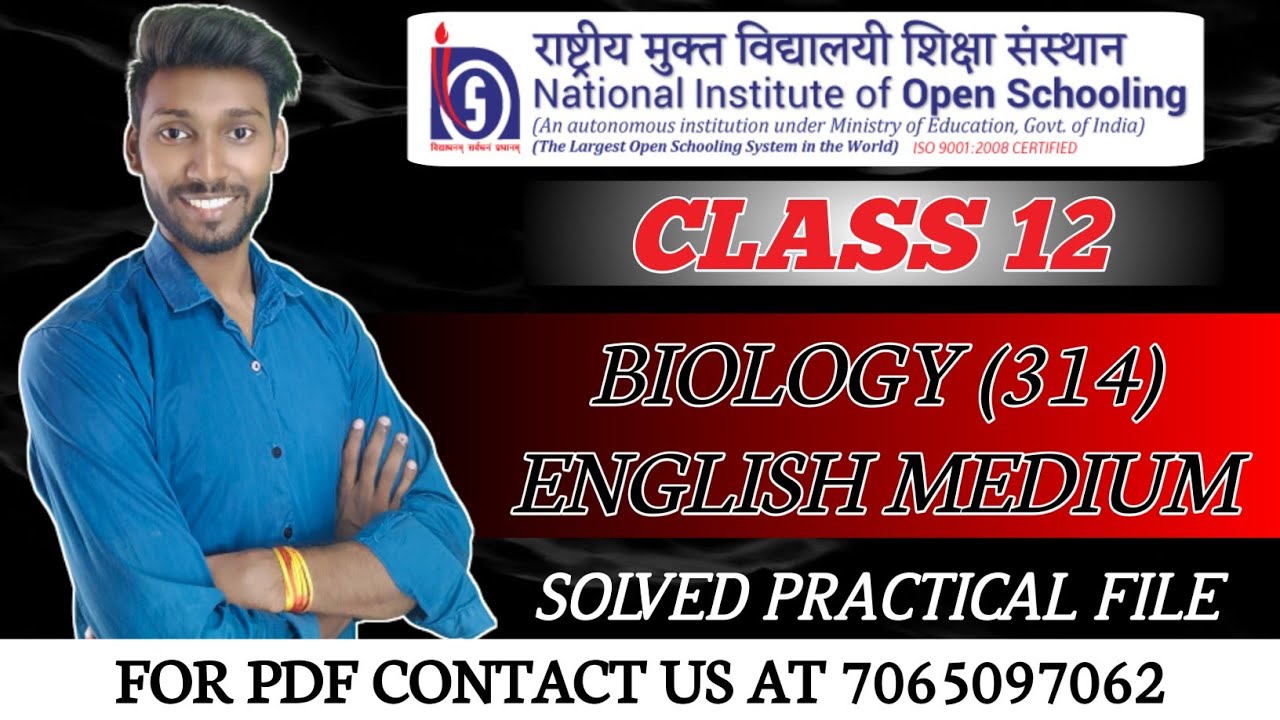 NIOS Class 12 Biology (314) Practical File || NIOS Biology (314) English medium Practical File