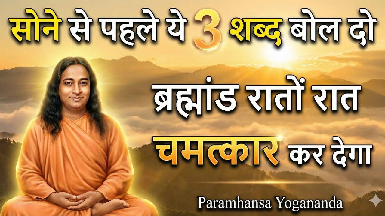 सोने से पहले ये 3 शब्द बोल दो | ब्रह्मांड रातों रात चमत्कार कर देगा | Paramhansa Yogananda