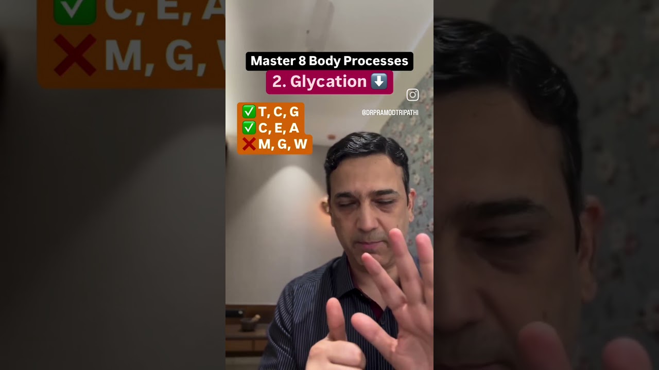 Master 8 Body Processes - 2. Glycation #drpramodtripathi #diabetesreversal #sugar #glycation