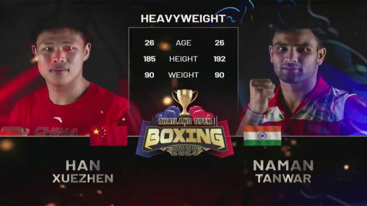 Han Xuezhen (CHN) vs. Naman Tanwar (IND) Thailand Open 2025 Final (90kg)