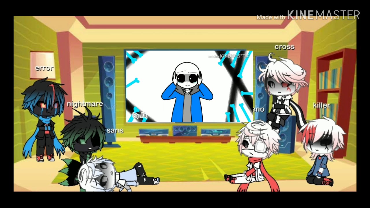 Bad sans react to meme + geno and sans