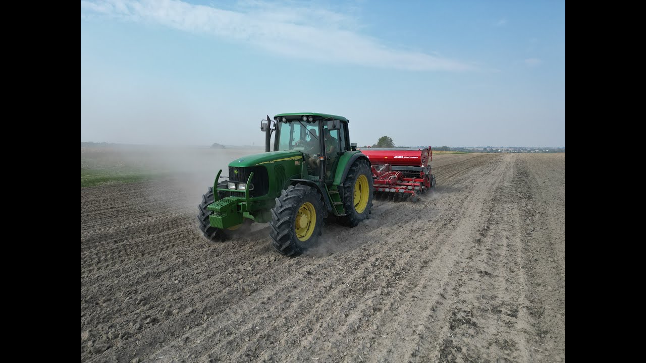 Siewy Jęczmienna ozimego 2024!! John deere 6520 + unia amber 3000/3 duplo
