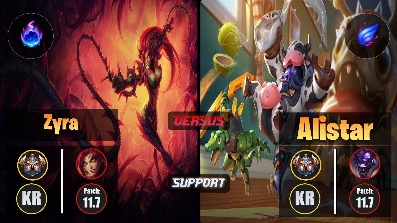 Challenger ZYRA [Arcane Comet] (Support) VS  ALISTAR - Challenger KR Patch 11.7