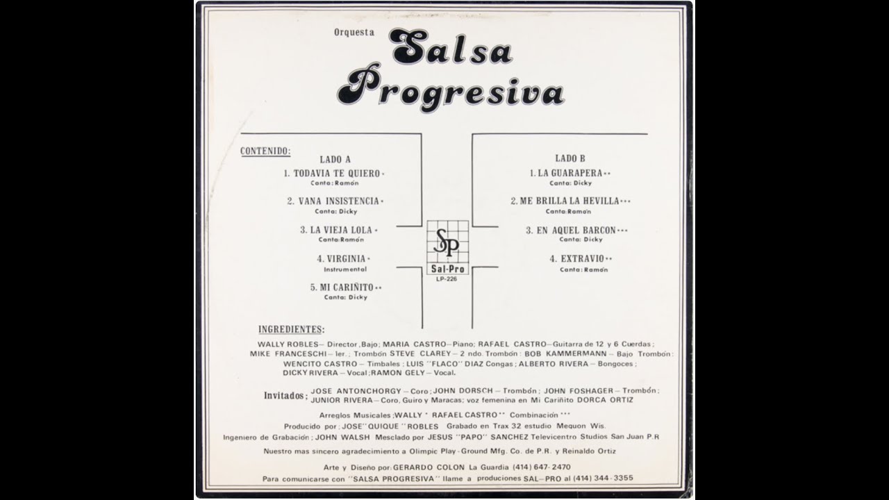 Todavía te quiero - Orquesta Salsa Progresiva    canta: Ramón Gely