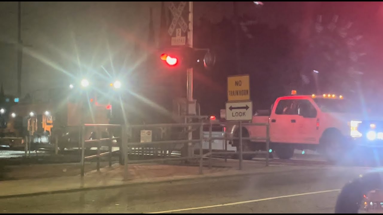 Hi-Rail Pickup Truck and a Railroad Maintenance Machine - 1/25/2024