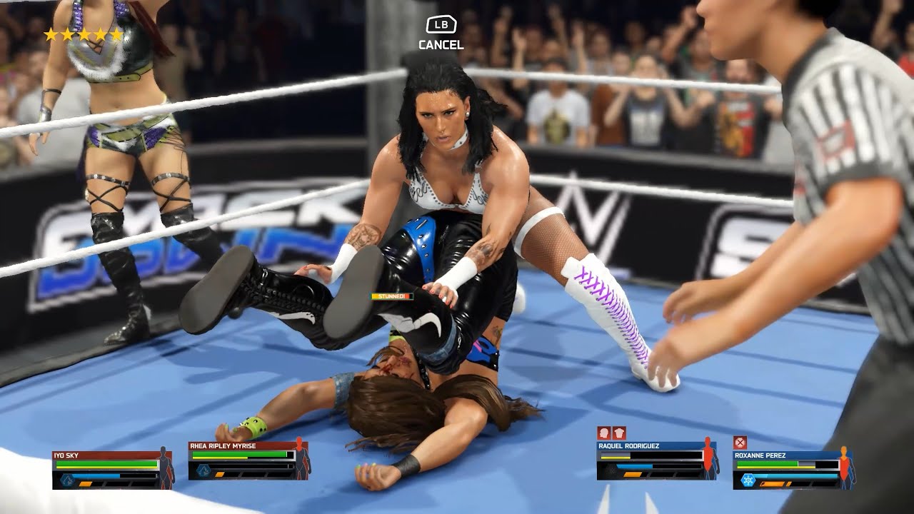 Rhea Ripley My Rise And Vs Raquel And Roxanne - Tag Team Match - WWE 2K25 Gameplay