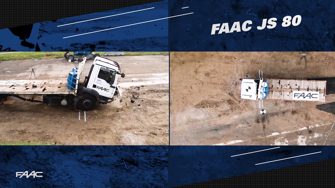 Crash test bollard FAAC JS 80 - keep your public places safe!