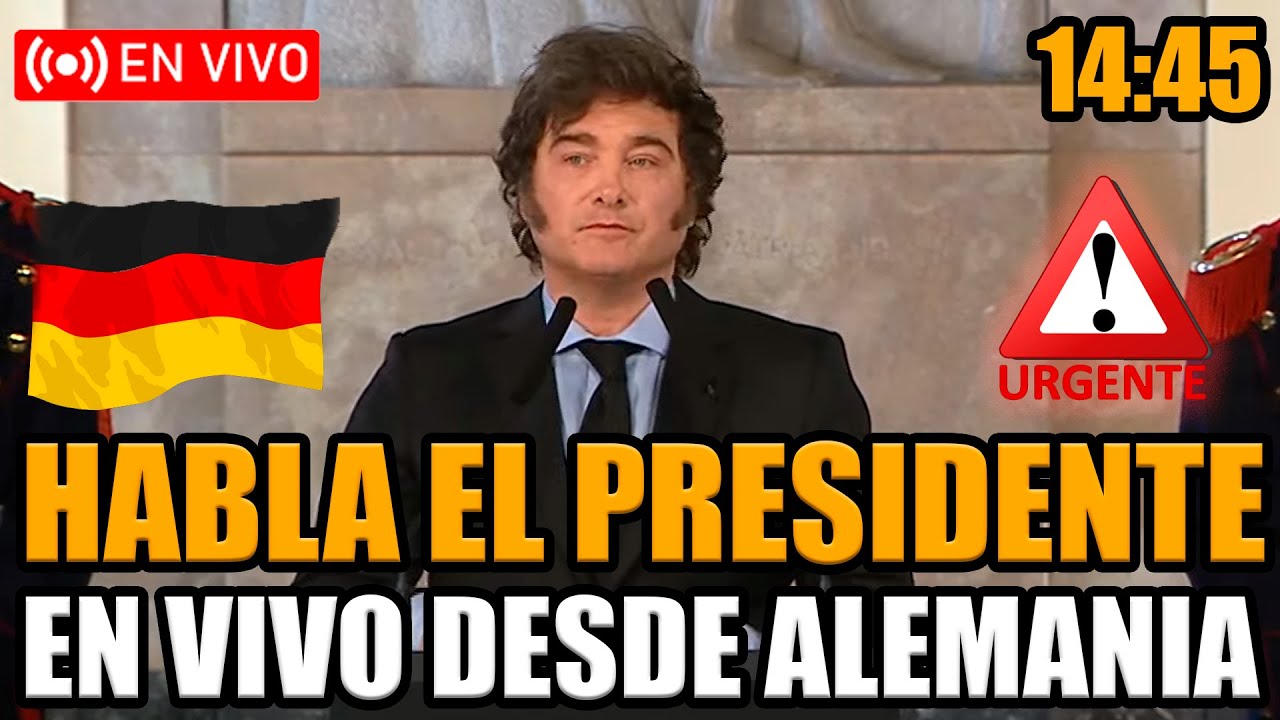 🔴URGENTE MILEI EN VIVO CONFERENCIA EN ALEMANIA