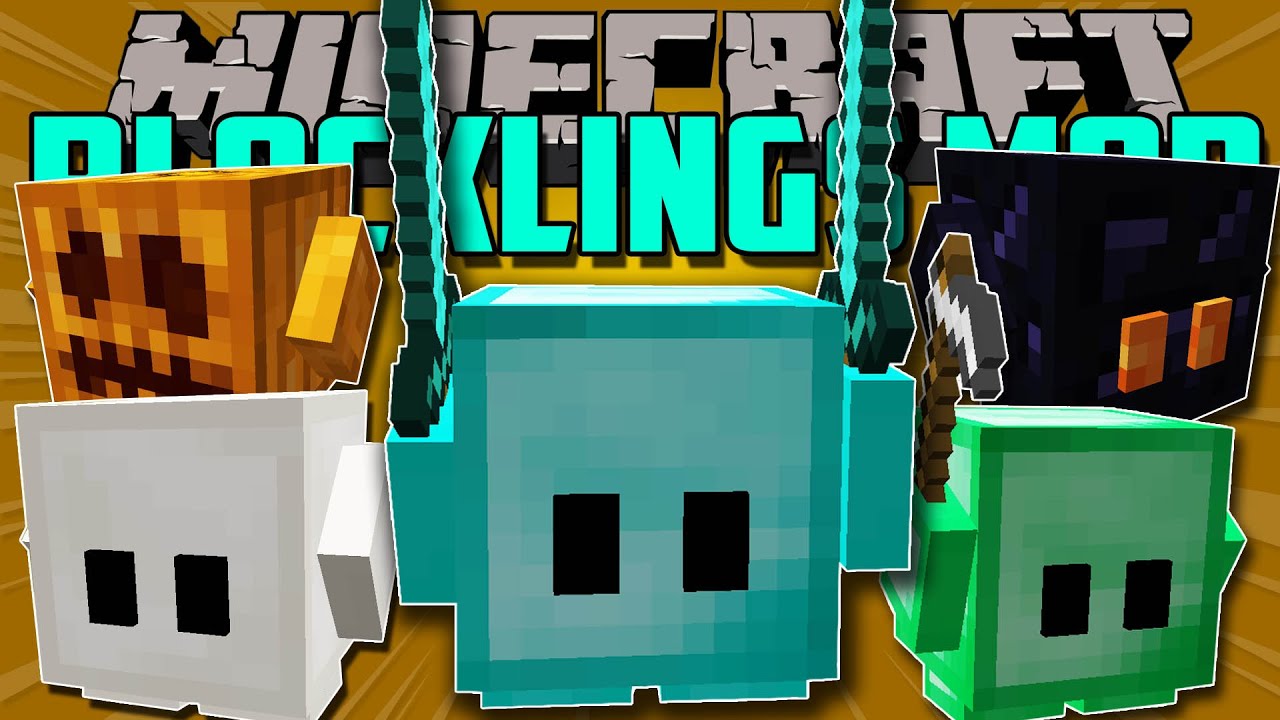 BLOCKLINGS MOD - Cubos que farmean, minan y pelean por ti! - Minecraft mod 1.12.2, 1.11.2 Review