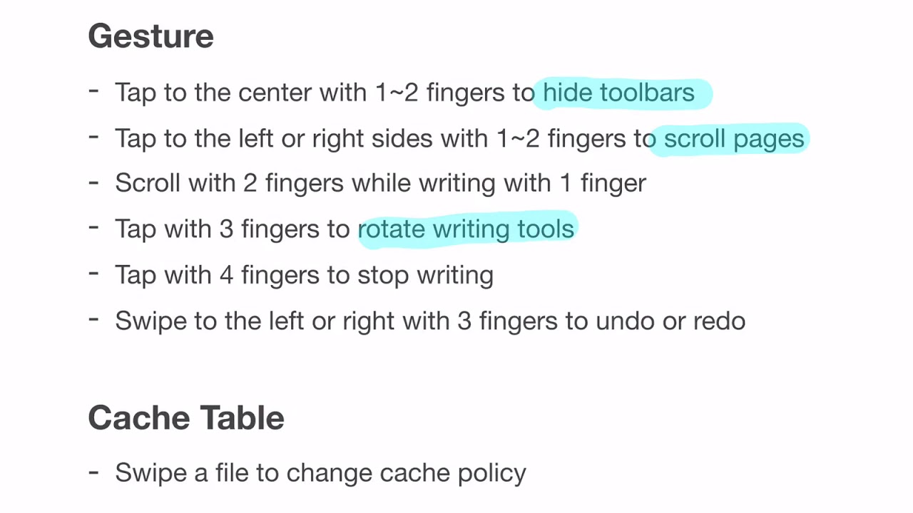 PDF Notes S - Preview 4 - iPad Pro 12.9 Gestures