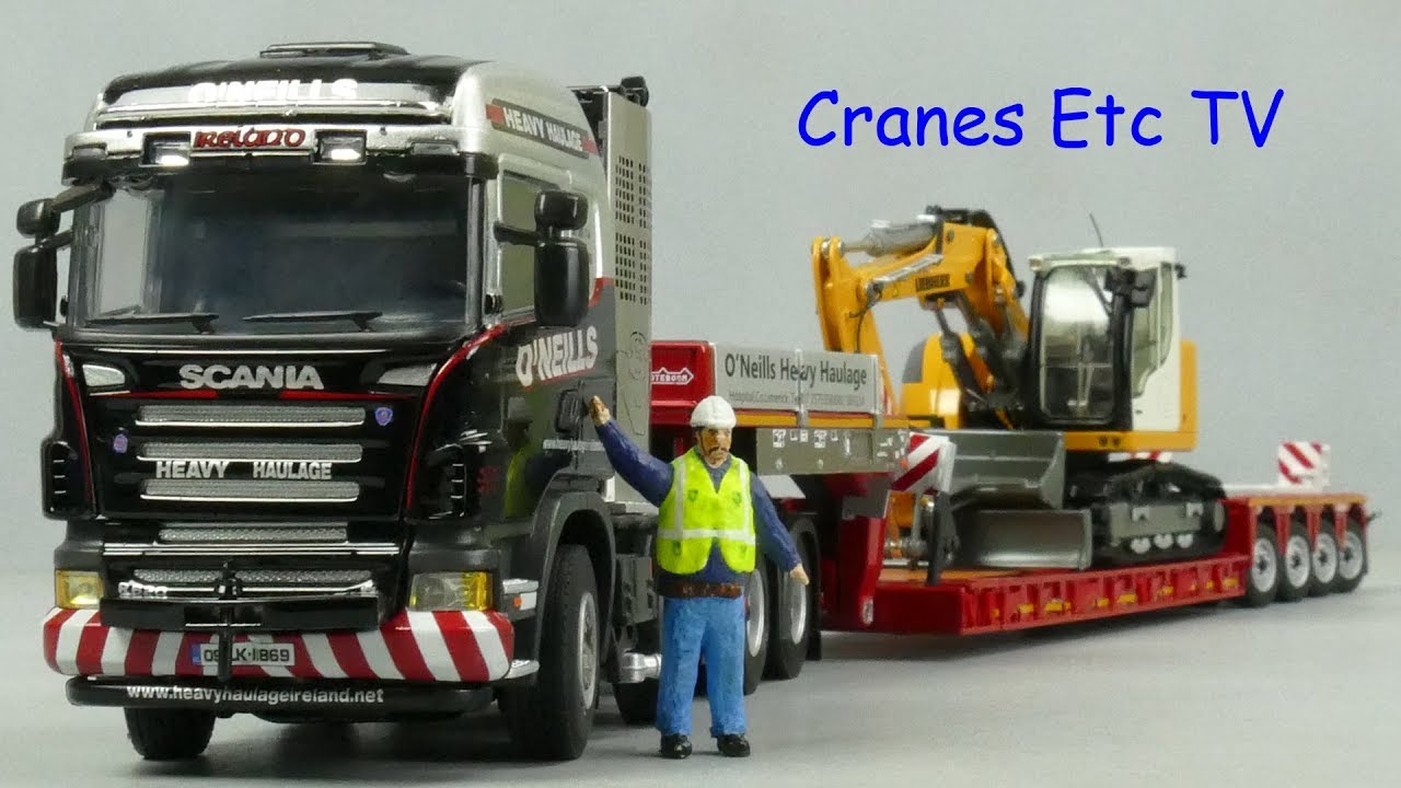 WSI Scania + Nooteboom Low Loader  'O'Neills' by Cranes Etc TV