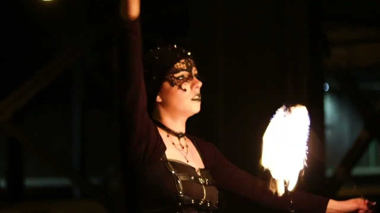 SpinLightFire Fire Poi Dance 