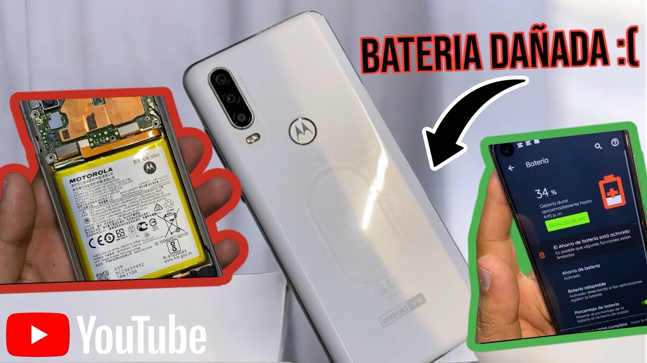 Como cambiar batería Moto one action #motorola #bateria dañada🪫❌ 🔋✅