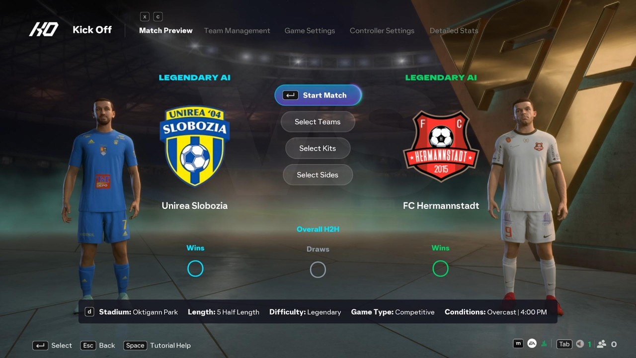 Unirea Slobozia vs Hermannstadt | Superliga | EA FC 26 | Simulare