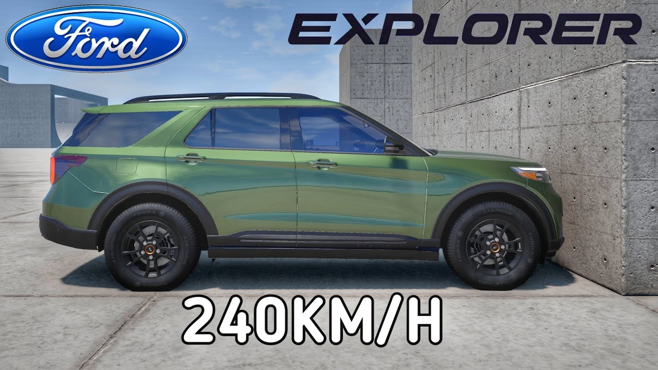 FORD Explorer vs Wall 240KM/H - Crash Test
