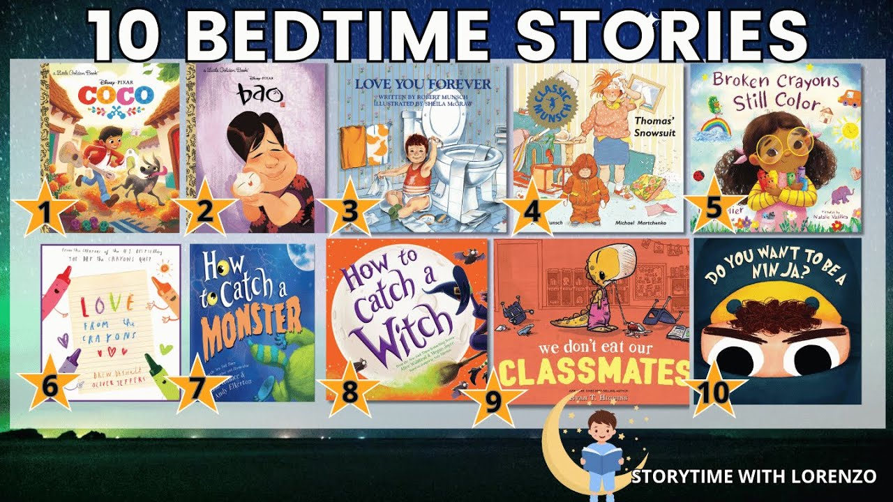 1 HOUR Plus! Bedtime Story Compilation for Kids  Storytime with Lorenzo