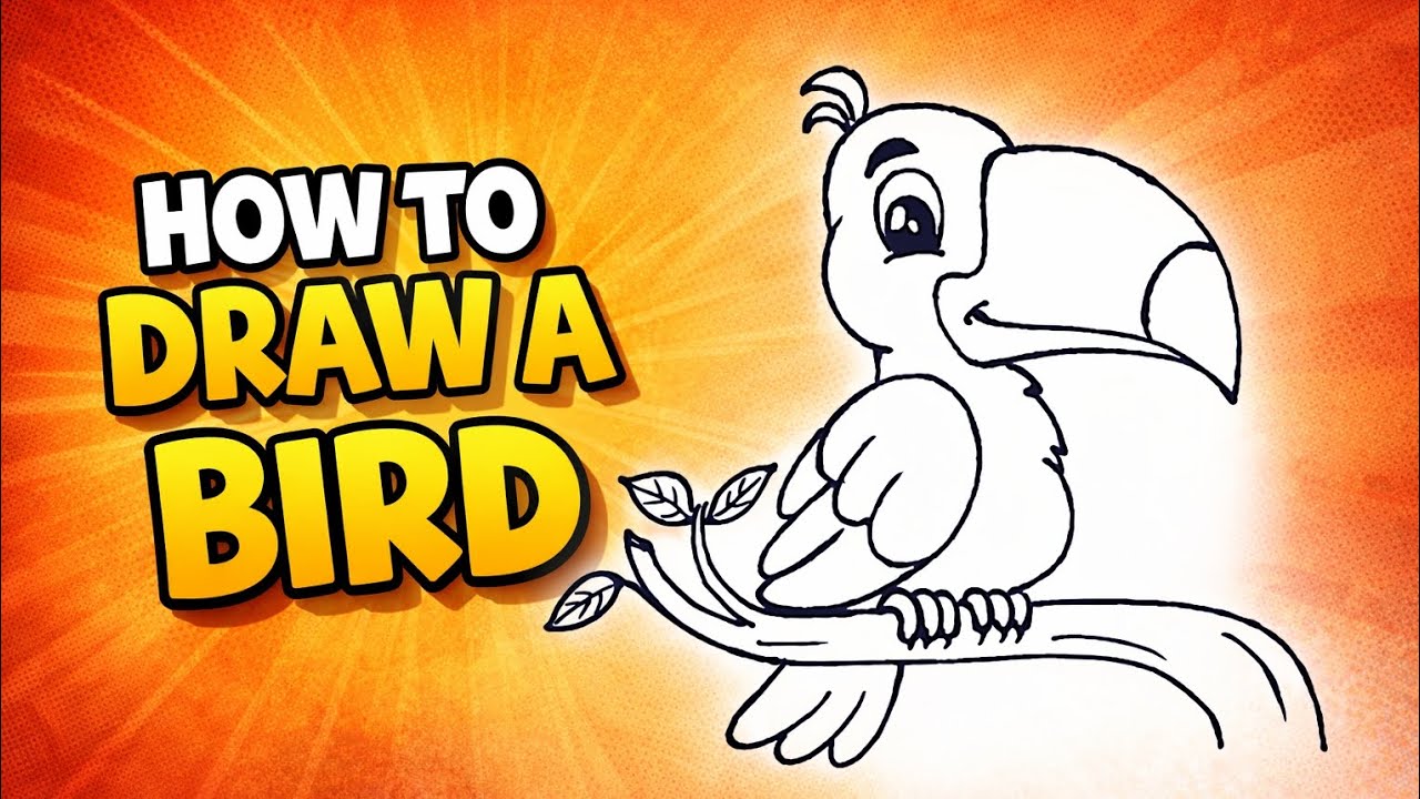 How to Draw Bird Easily | Bird Drawing Step by Step | आसान पक्षी ड्रॉइंग