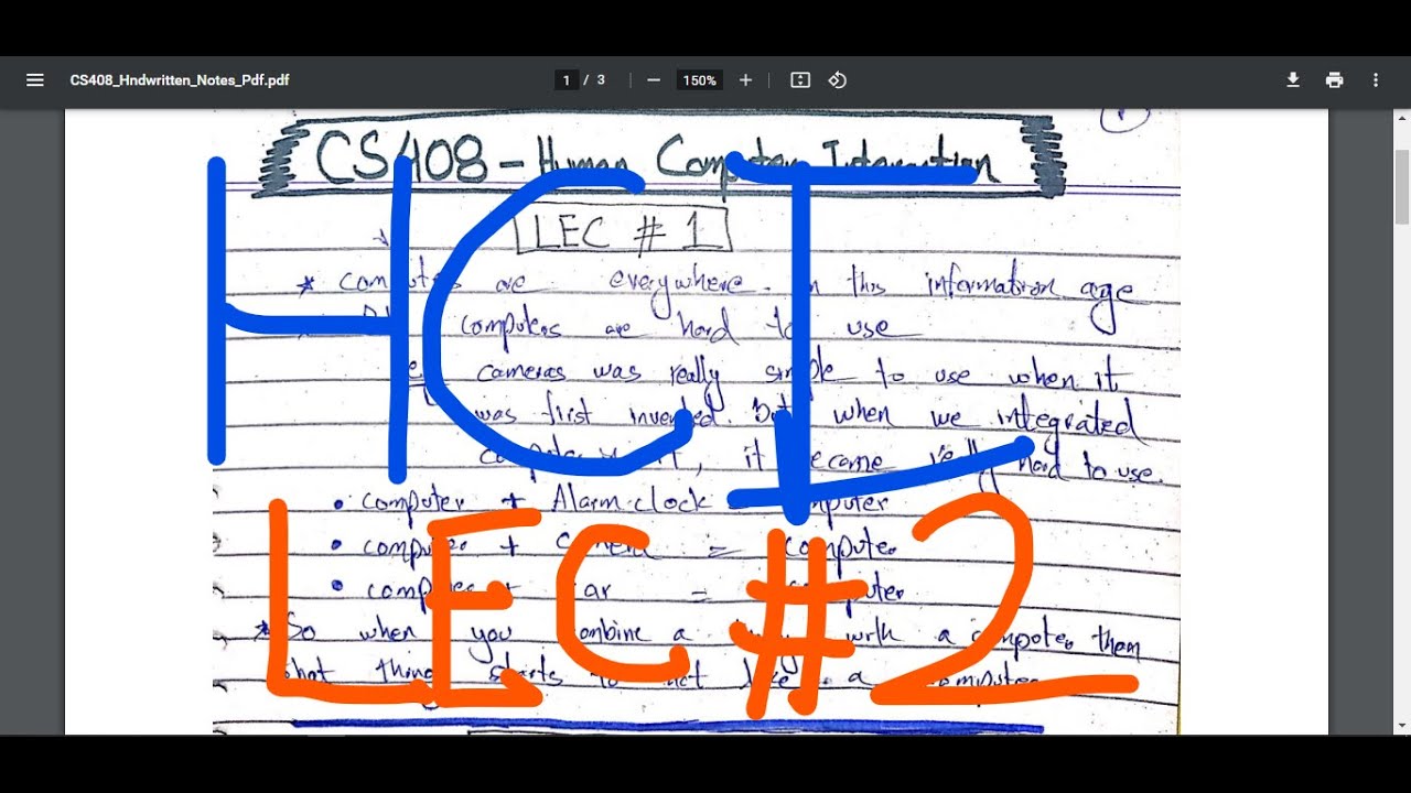 CS408 Human Computer Interaction Short Lecture # 2 | HCI Coursework Help for Semester | UBprogrammer