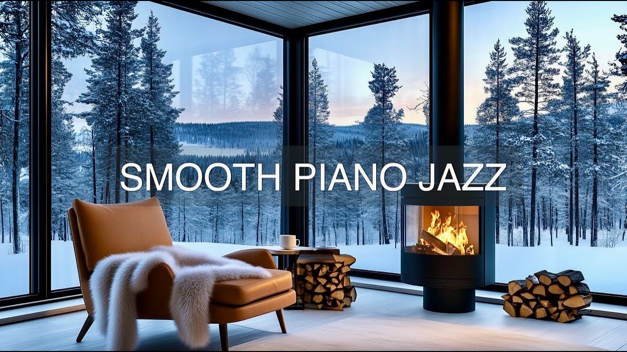 Cozy Piano Jazz | Cozy Fireplace Ambience for Relaxation & Calm Evenings