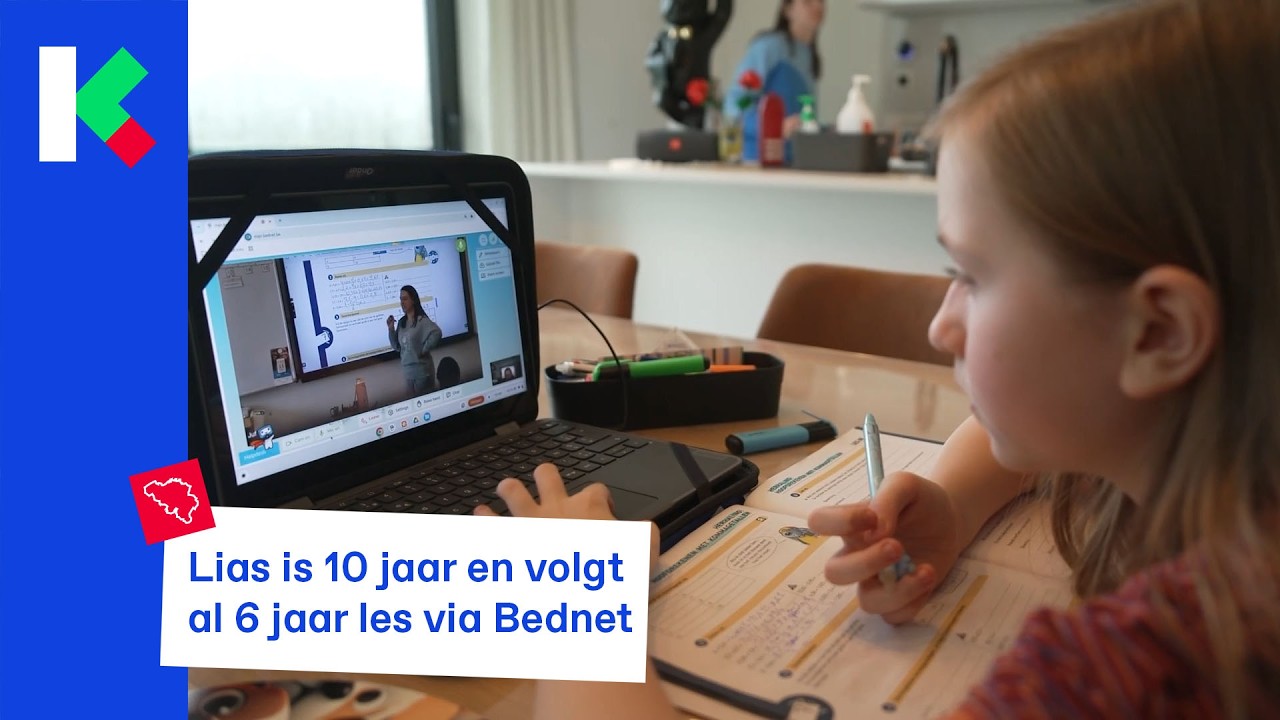 Lias is 10 jaar en volgt al 6 jaar les via Bednet