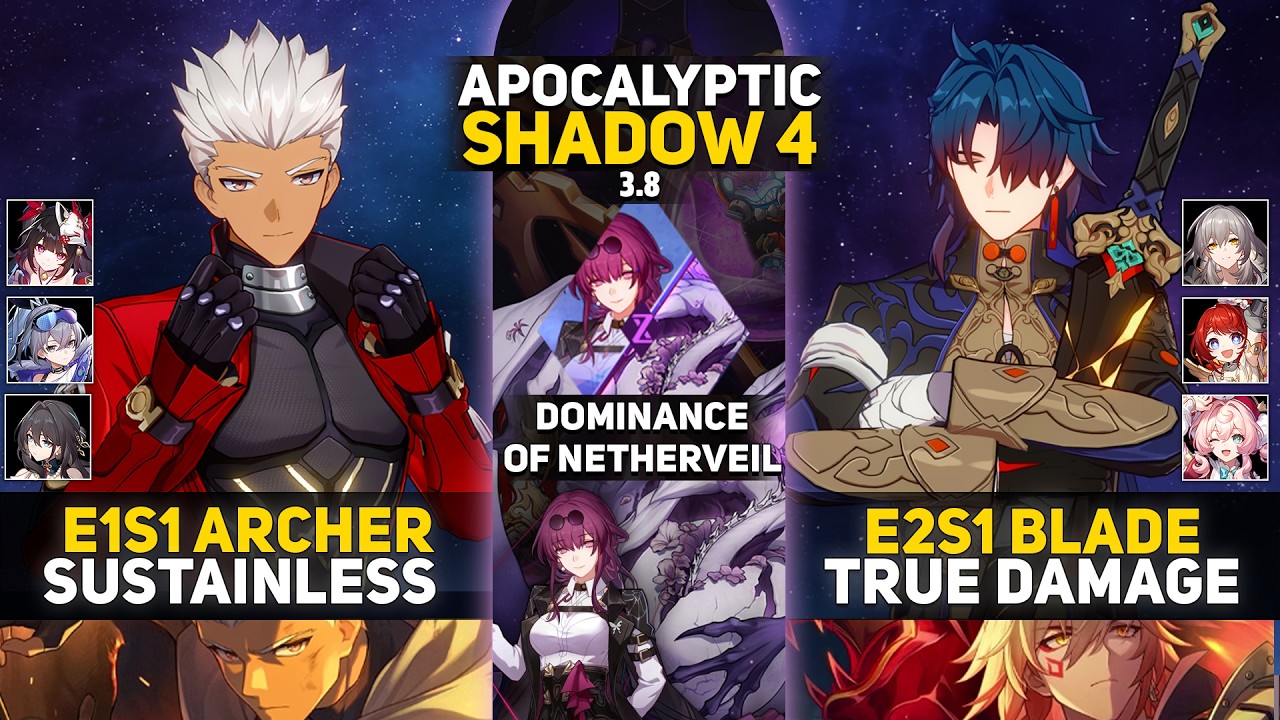 E1 Archer Sustainless & E2 Blade True Damage | Apocalyptic Shadow 4 | Honkai Star Rail 3.8