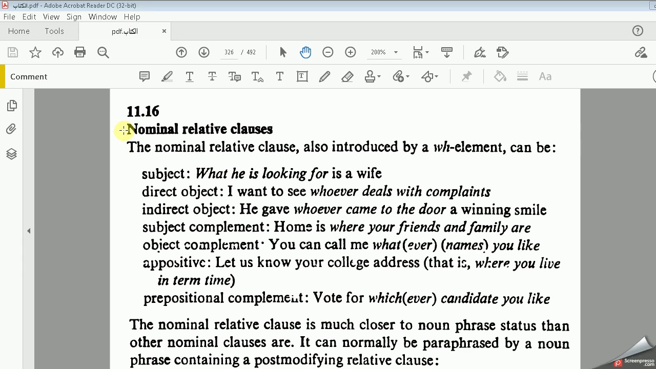 11.16 A University Grammar of English
