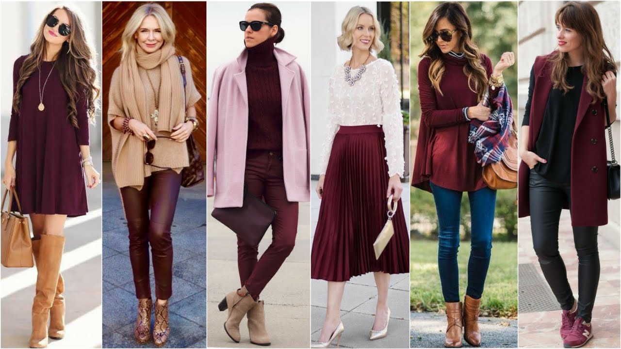 EXCELENTES COMBINACIONES EN COLOR VINO 😎💖 LUCE SOFISTICADA Y GLAMUROSA EN CUALQUIER OCASIÓN