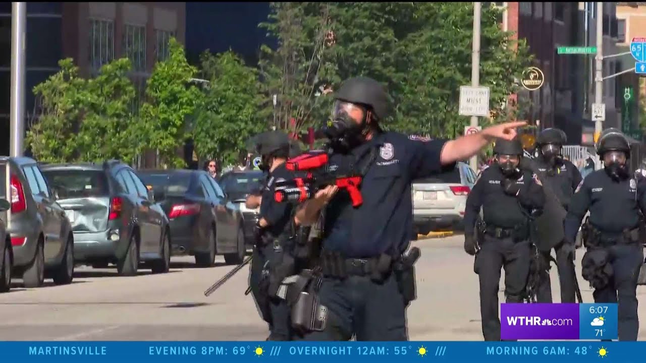 Sunday protest turning tense ahead of curfew