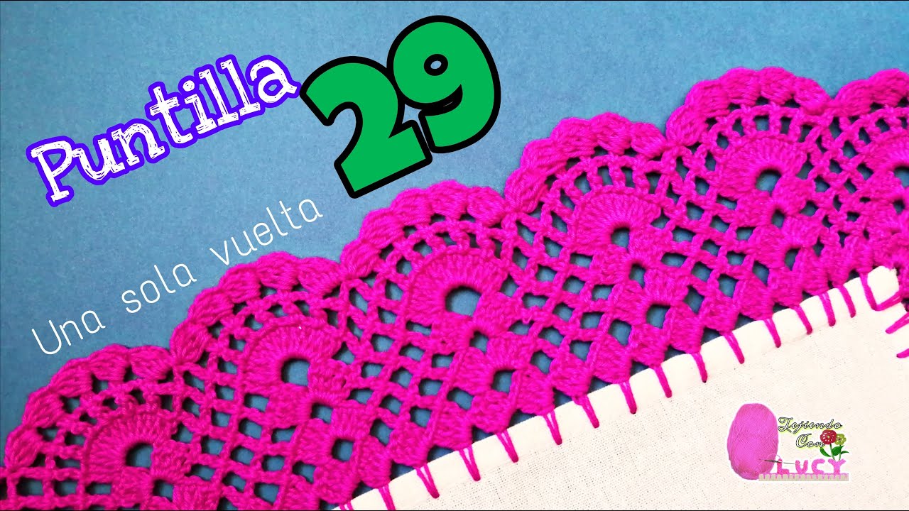 PUNTILLA 29/ Bonita puntilla de una sola vuelta. Nivel intermedio y avanzado