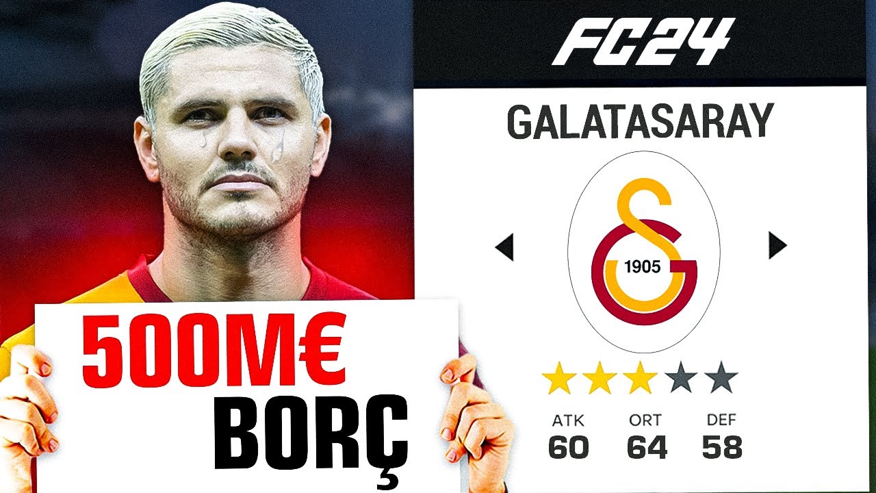 500 MİLYON EURO BORÇLA GALATASARAY REBUİLD ! EA FC 24 GALATASARAY REBUİLD