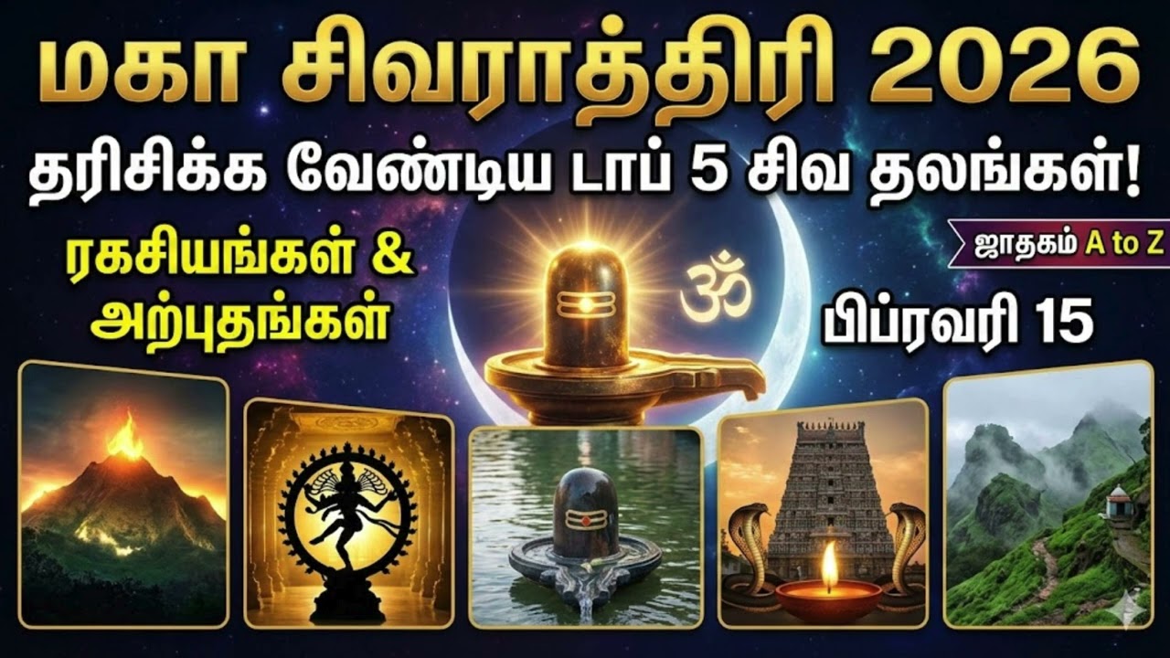 மகா சிவராத்திரி 2026: நீங்கள் தரிசிக்க வேண்டிய டாப் 5 சிவ தலங்கள்! | Maha Shivaratri 2026
