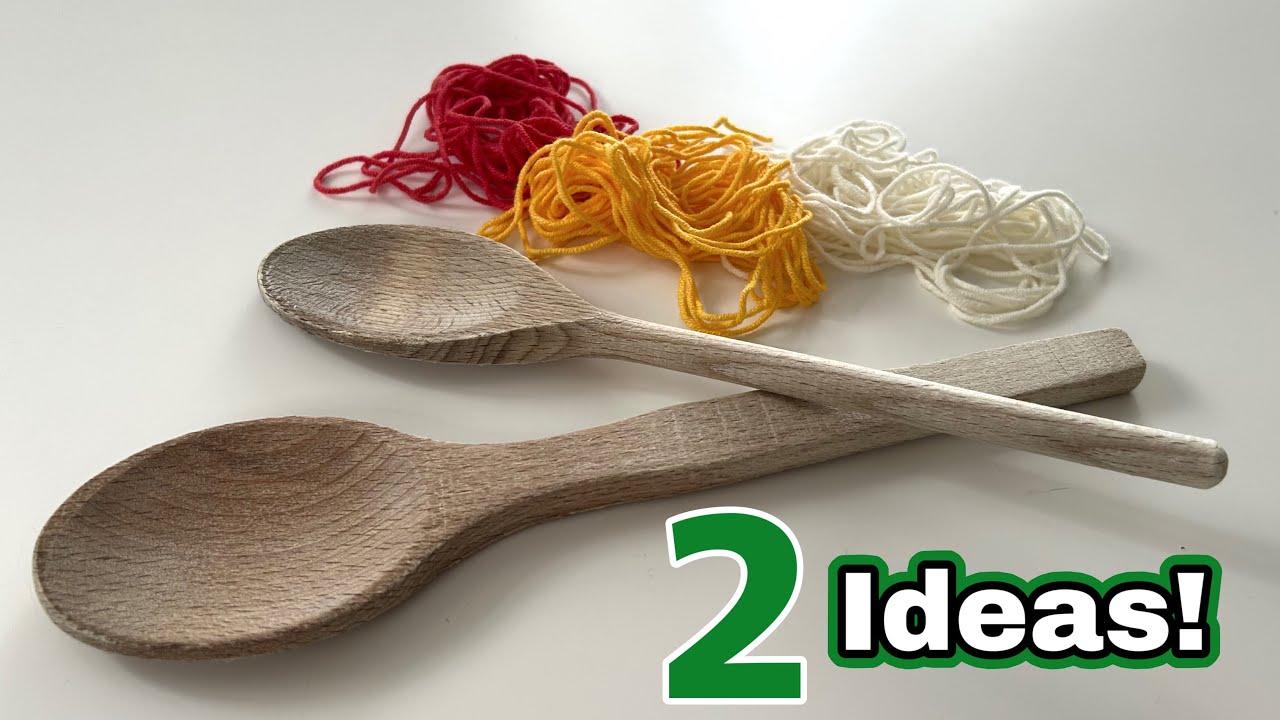 Look What I Did With Old Wooden Spoons and Waste Ropes! 2 Ideas!