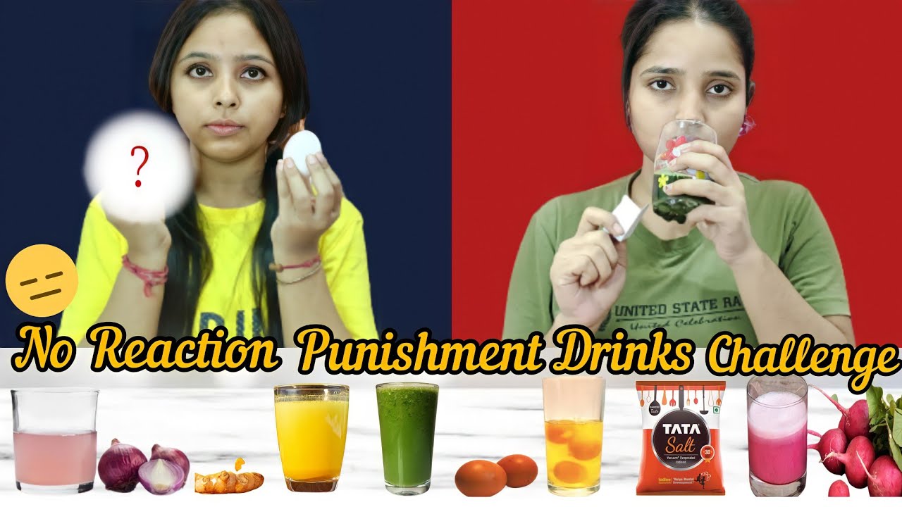 No Reaction Punishment Drinks Challenge | No Reaction Food Challenge | Punishment Drinks Challenge