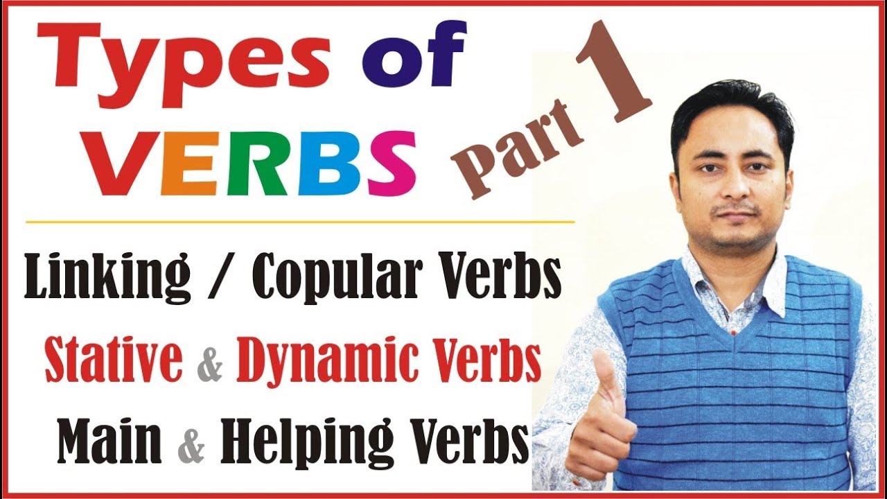 Verbs in English Grammar | All Types : Linking Copular Stative Dynamic Irregular Regular Transitive