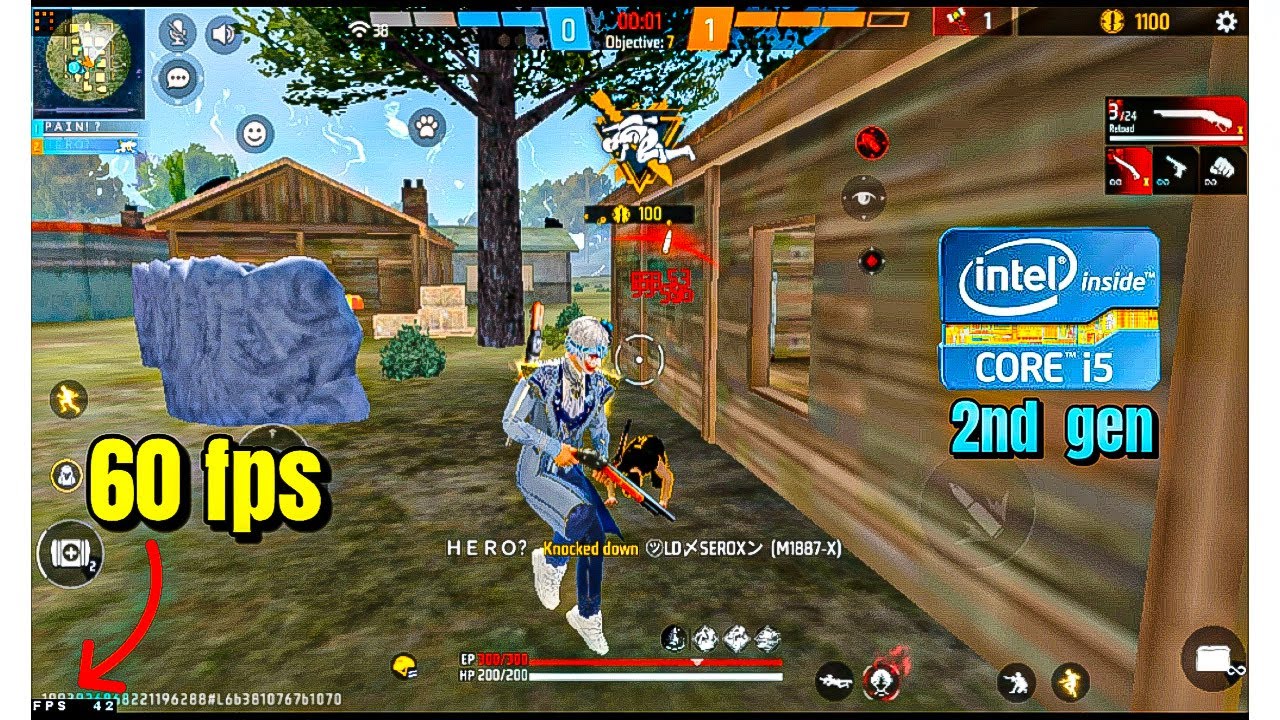 core  i5 2nd gen 1 gb card 8 gb ram free fire gameplay clips