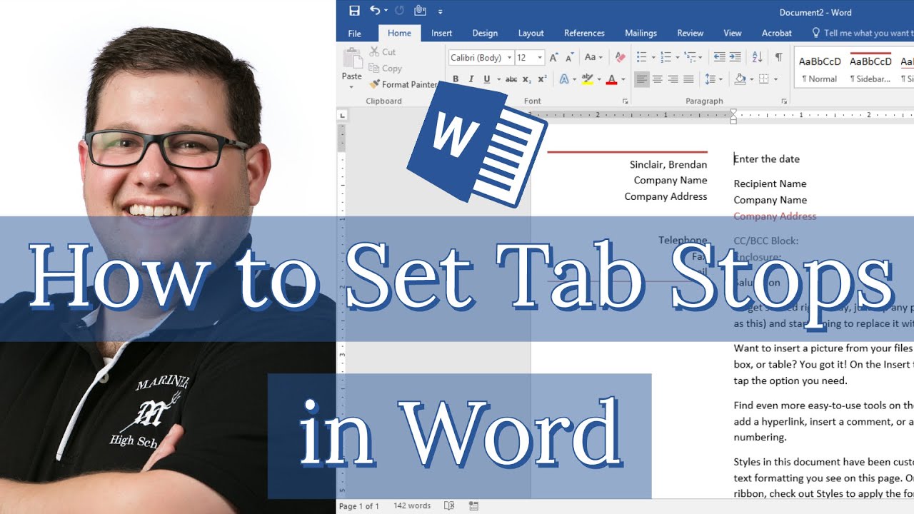 Как установить позиции табуляции в Word