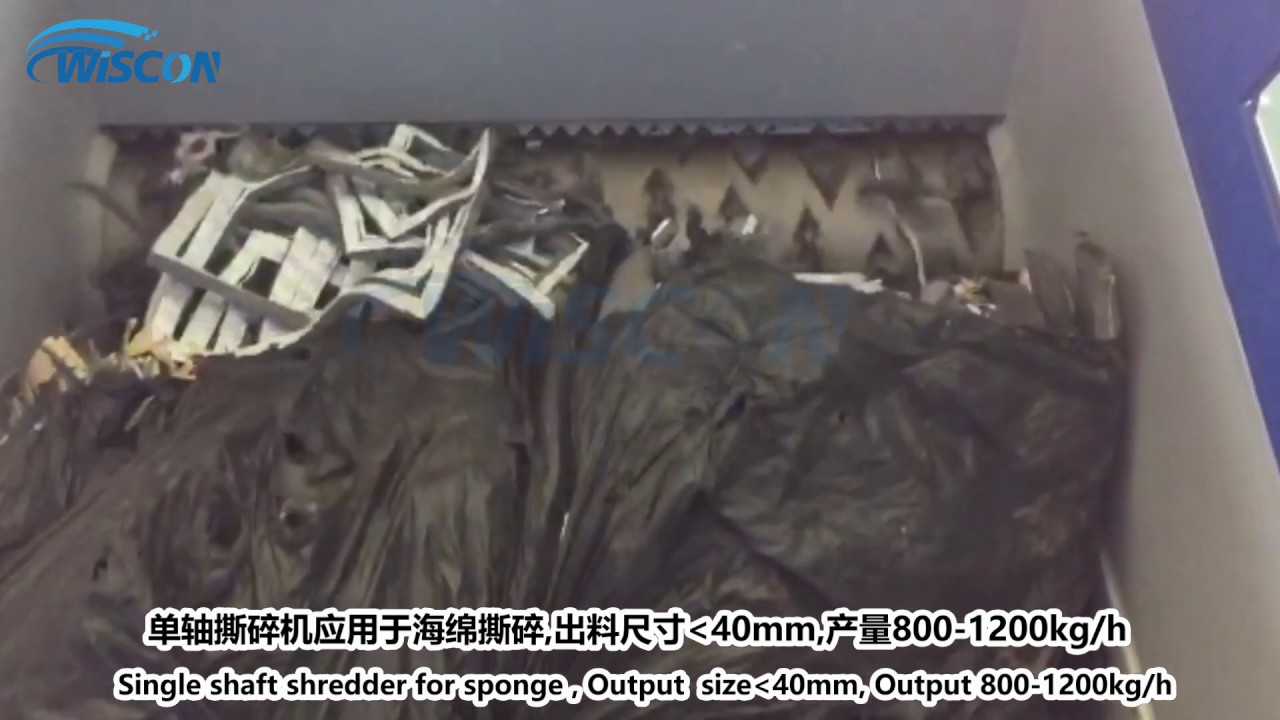Industrial Shredder for Sponge - Sponge Shredder - Sponge Recycle - Insulation Shredding