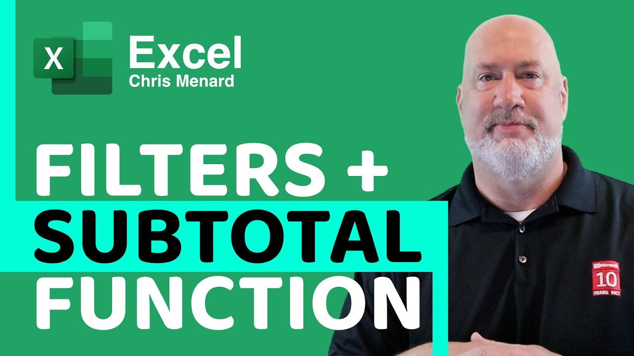 Фильтры Excel с функцией SUBTOTAL