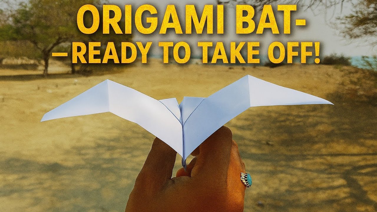 Origami bat—ready to take off! 🦇🚀👀