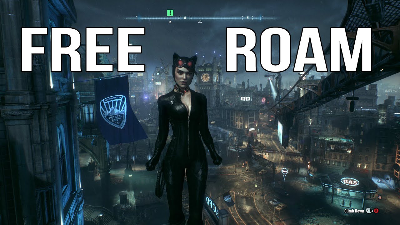 Batman Arkham Knight - Catwoman Free Roam Gameplay