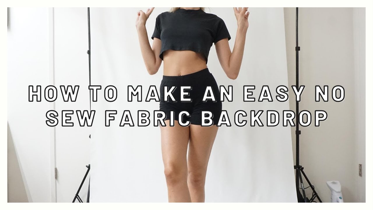 HOW TO MAKE AN EASY NO SEW FABRIC BACKDROP FOR PHOTOS AND VIDEOS I shesfrench