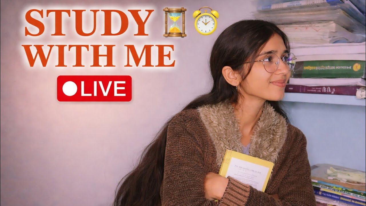 Study With Me LIVE ⏰ | 6 Hours Pomodoro Challenge 💪 | No Distraction 📚