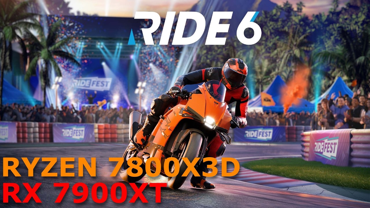 RIDE 6 AMD RX7900XT RYZEN 7800X3D Benchmark Gameplay