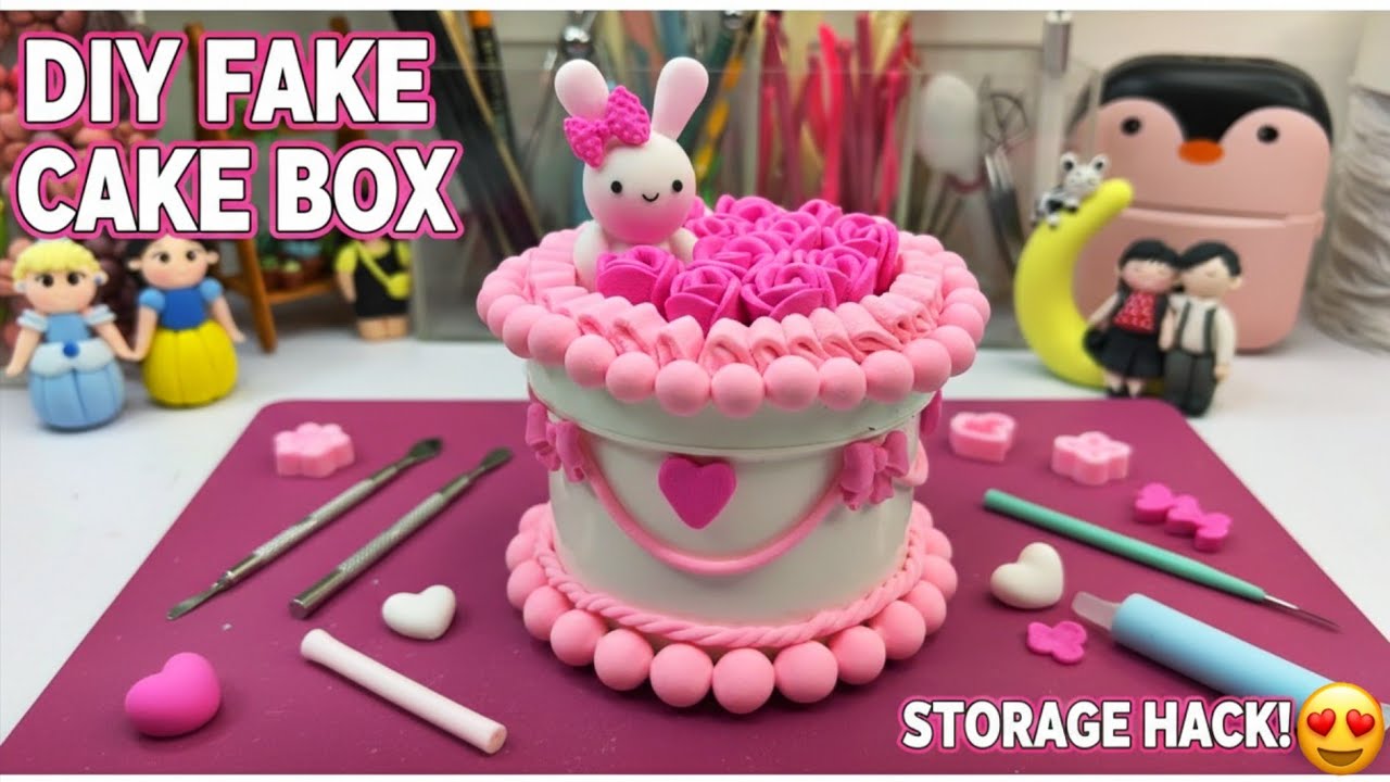 Diy Fake Cake Storage BOX ✨ Full Tutorial 