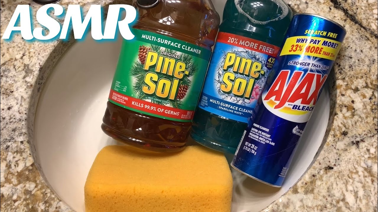 🧼 ASMR Ajax Pine Sol Combo Paste Making 🧼 satisfying sponge squeezing
