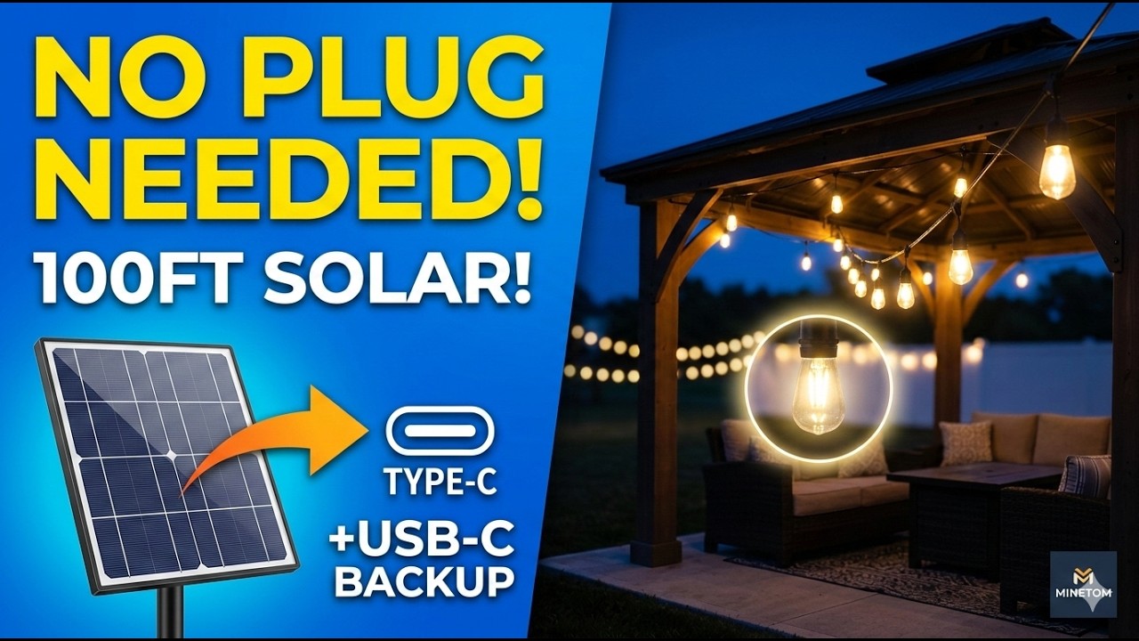 The Best Solar String Lights? Minetom 100FT Outdoor Review & Setup