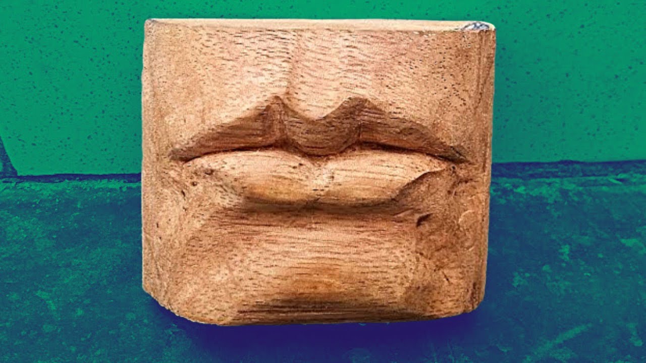 👄 CURSO de TALLA en MADERA paso a paso. Como TALLAR una BOCA en MADERA.